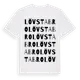 White t-shirt med Lövstabro ordlek t-shirt