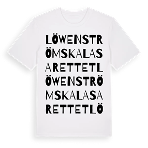 Löwenströmska lasarettet ordlek t-shirt – ekologisk bomull t-shirt från Pinshirt