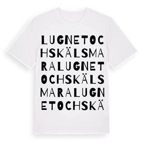Lugnet och Skälsmara ordlek t-shirt – ekologisk bomull t-shirt från Pinshirt