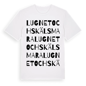 Lugnet och Skälsmara ordlek t-shirt – ekologisk bomull t-shirt från Pinshirt
