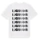 White t-shirt med Lugnhamn ordlek t-shirt