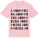 Pink Cotton t-shirt med Lugnmyren ordlek t-shirt
