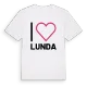 Jag älskar Lunda t-shirt stort tryck