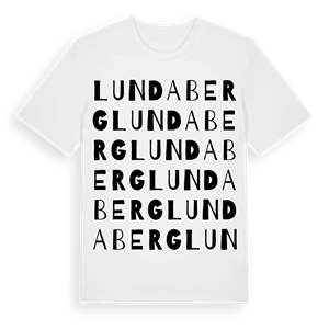 Lundaberg ordlek t-shirt – ekologisk bomull t-shirt från Pinshirt