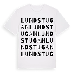 Lundstugan ordlek t-shirt – ekologisk bomull t-shirt från Pinshirt