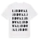 White t-shirt med Lundvik ordlek t-shirt