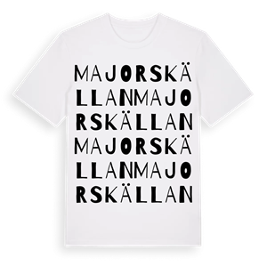 Majorskällan ordlek t-shirt – ekologisk bomull t-shirt från Pinshirt