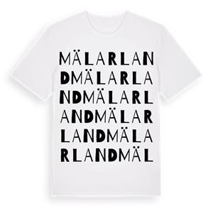 Mälarland ordlek t-shirt – ekologisk bomull t-shirt från Pinshirt