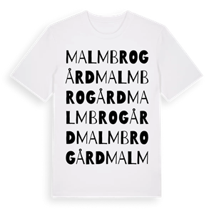 Malmbro gård ordlek t-shirt – ekologisk bomull t-shirt från Pinshirt