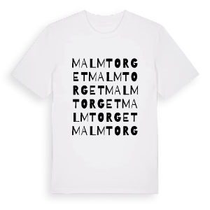 Malmtorget ordlek t-shirt – ekologisk bomull t-shirt från Pinshirt