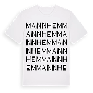 Mannhem ordlek t-shirt – ekologisk bomull t-shirt från Pinshirt