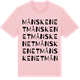 Pink Cotton t-shirt med Månskenet ordlek t-shirt