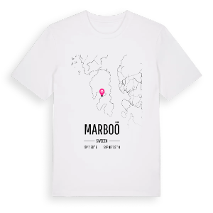 Marboö karta t-shirt – ekologisk bomull t-shirt från Pinshirt