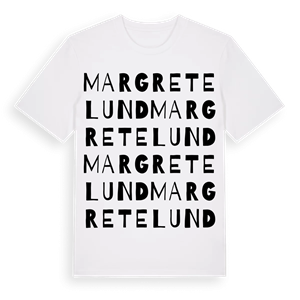 Margretelund ordlek t-shirt – ekologisk bomull t-shirt från Pinshirt