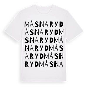 Måsnaryd ordlek t-shirt – ekologisk bomull t-shirt från Pinshirt