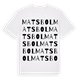 White t-shirt med Matsbol ordlek t-shirt
