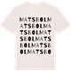 Vintage White t-shirt med Matsbol ordlek t-shirt
