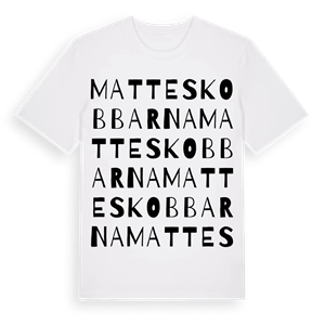Matteskobbarna ordlek t-shirt – ekologisk bomull t-shirt från Pinshirt