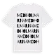 White t-shirt med Medholmarna ordlek t-shirt