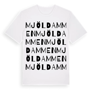 Mjöldammen ordlek t-shirt – ekologisk bomull t-shirt från Pinshirt