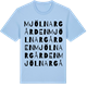 Blue Soul t-shirt med Mjölnargården ordlek t-shirt