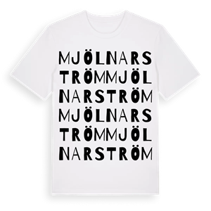 Mjölnarström ordlek t-shirt – ekologisk bomull t-shirt från Pinshirt