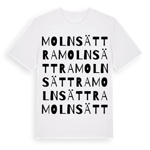 Molnsättra ordlek t-shirt – ekologisk bomull t-shirt från Pinshirt