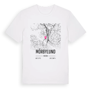 Mörbylund karta t-shirt – ekologisk bomull t-shirt från Pinshirt