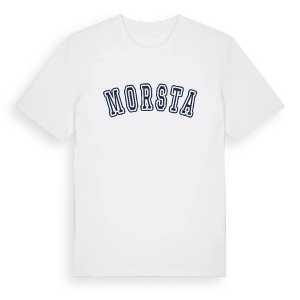 Morsta college t-shirt – ekologisk bomull t-shirt från Pinshirt