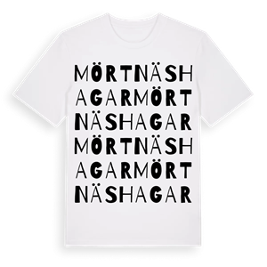 Mörtnäs hagar ordlek t-shirt – ekologisk bomull t-shirt från Pinshirt