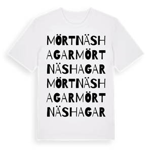 Mörtnäs hagar ordlek t-shirt – ekologisk bomull t-shirt från Pinshirt