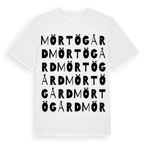 Mörtö gård ordlek t-shirt – ekologisk bomull t-shirt från Pinshirt