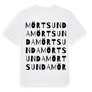 Mörtsunda ordlek t-shirt – ekologisk bomull t-shirt från Pinshirt