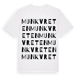 Munkvreten ordlek t-shirt – ekologisk bomull t-shirt från Pinshirt