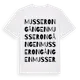 White t-shirt med Musserongången ordlek t-shirt