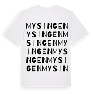 Mysingen ordlek t-shirt – ekologisk bomull t-shirt från Pinshirt