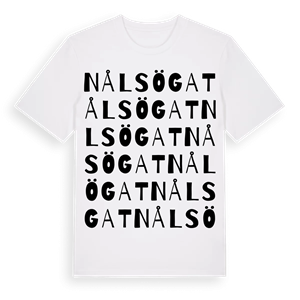Nålsögat ordlek t-shirt – ekologisk bomull t-shirt från Pinshirt