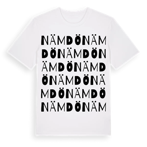 Nämdö ordlek t-shirt – ekologisk bomull t-shirt från Pinshirt
