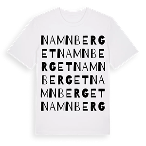 Namnberget ordlek t-shirt – ekologisk bomull t-shirt från Pinshirt