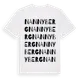 White t-shirt med Nannyberg ordlek t-shirt