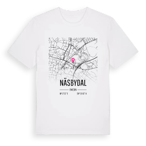 Näsbydal karta t-shirt – ekologisk bomull t-shirt från Pinshirt