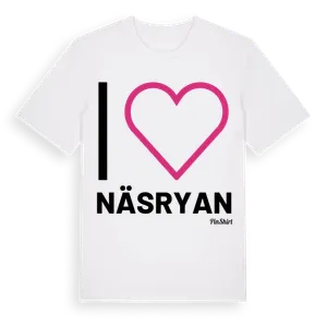 Jag älskar Näsryan t-shirt stort tryck – ekologisk bomull t-shirt från Pinshirt