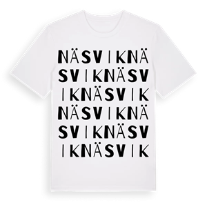 Näsvik ordlek t-shirt – ekologisk bomull t-shirt från Pinshirt