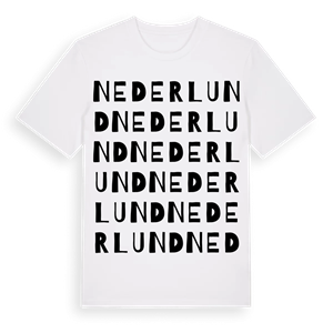 Nederlund ordlek t-shirt – ekologisk bomull t-shirt från Pinshirt