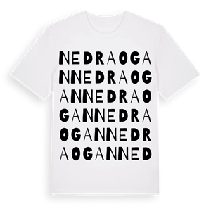 Nedra Ogan ordlek t-shirt – ekologisk bomull t-shirt från Pinshirt