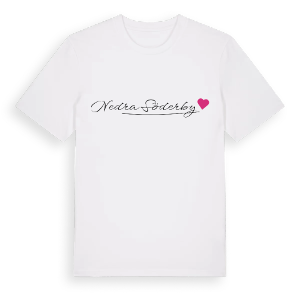 Nedra Söderby hjärta t-shirt – ekologisk bomull t-shirt från Pinshirt