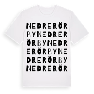 Nedre Rörby ordlek t-shirt – ekologisk bomull t-shirt från Pinshirt