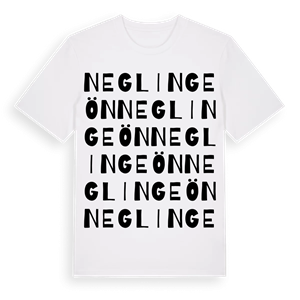 Neglingeön ordlek t-shirt – ekologisk bomull t-shirt från Pinshirt