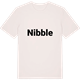 Vintage White t-shirt med Nibble fetstil t-shirt