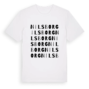 Nilsborg ordlek t-shirt – ekologisk bomull t-shirt från Pinshirt